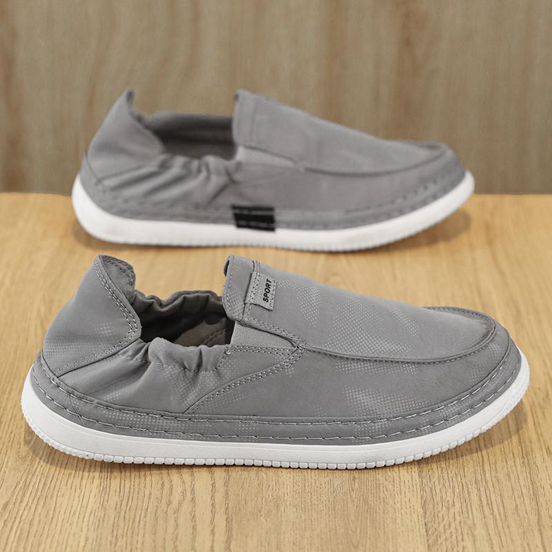 

Новые мужские удобные спортивные туфли повседневная обувь дышащая трендовая удобная повседневная мужская обувь без застежек тканевая обувь кроссовки 40 серый