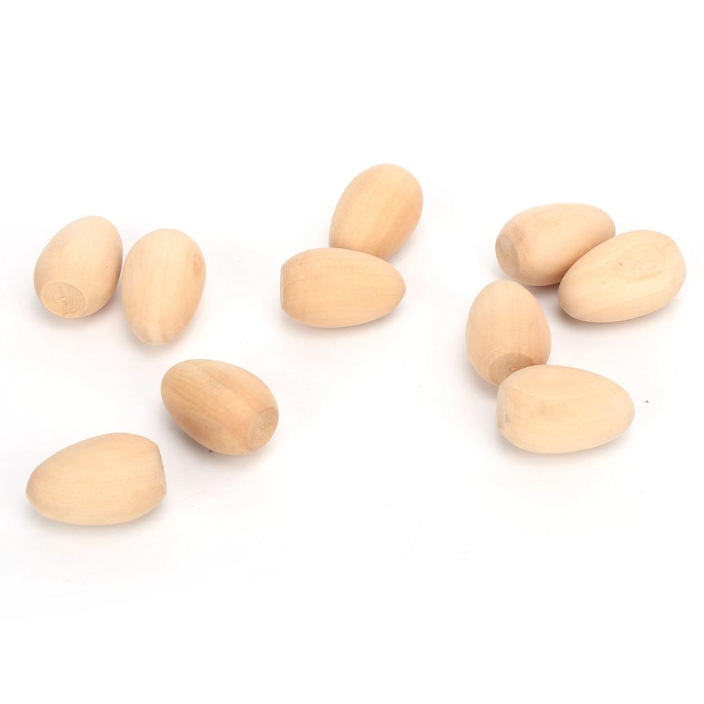 10 Stuks Houten Eieren Levendig Lichtgewicht Draagbaar Niet Snel Breekbaar Voedselspeelgoed Nep Eieren voor Familiedecoratie