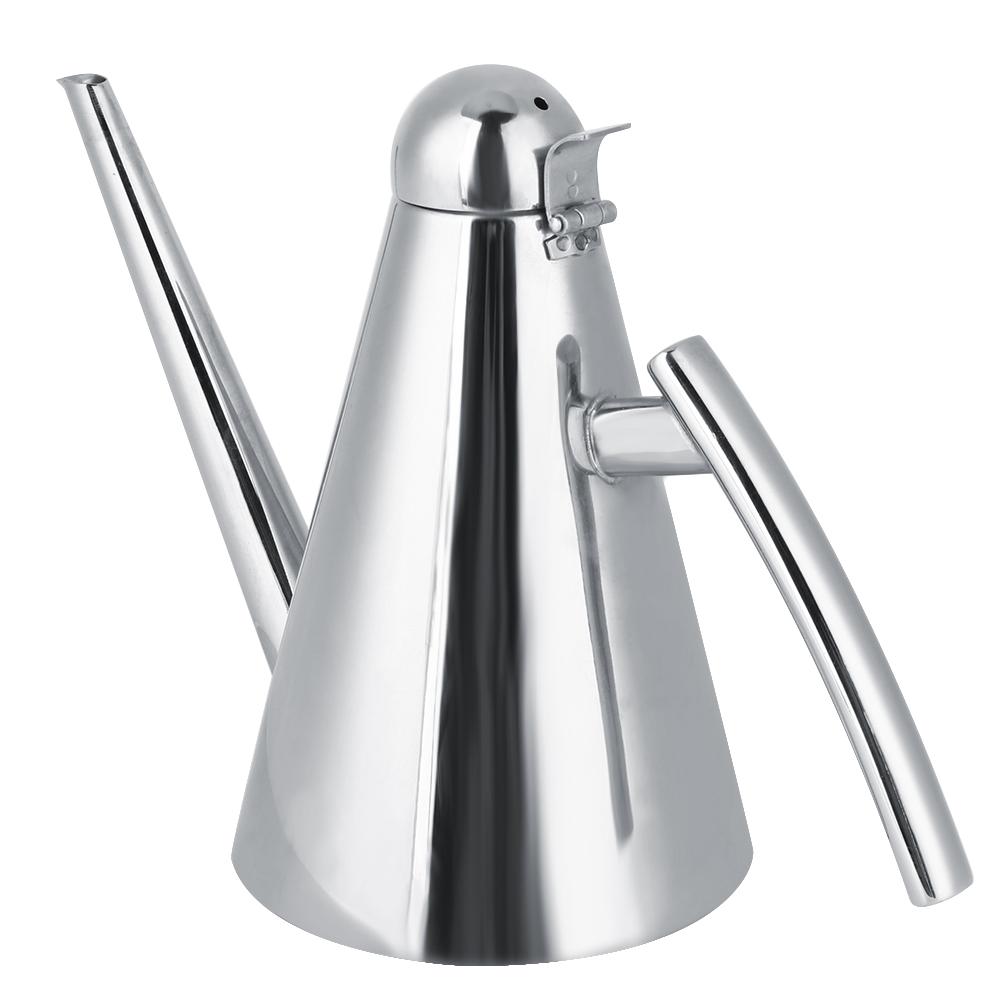 

500ml Stainless Steel Oil Pot Dispenser Sauce Vinegar Can Bottle Storage Pot Kitchen Accessories