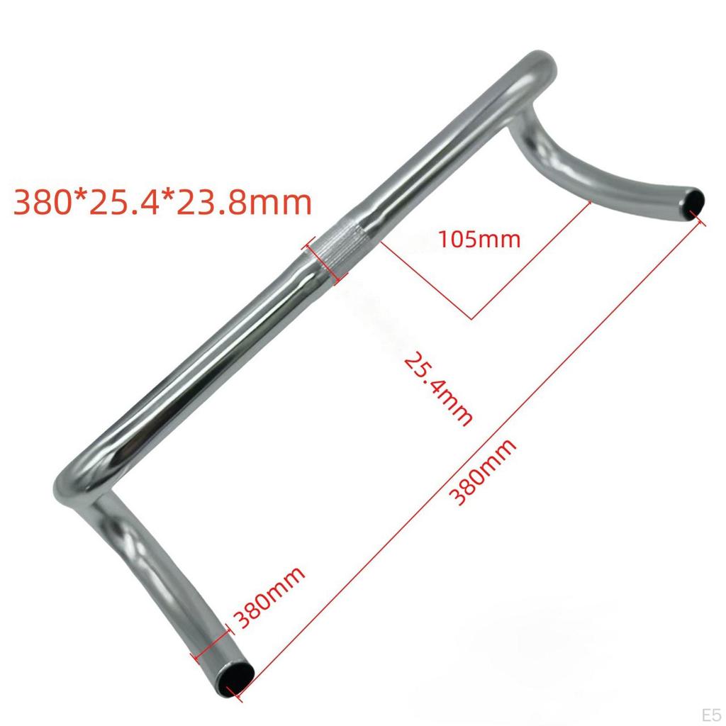 Fixed Gear Bikes Handlebar, Bent Bar Sturdy High Performance Direct Replaces Cycling Accessories