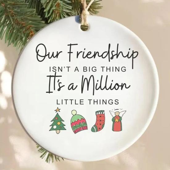 Neighbors Christmas Ornament Thank You Gift for Good Neighbors Welcome to The Neighborhood Holiday Ceramic Tree Ornament
