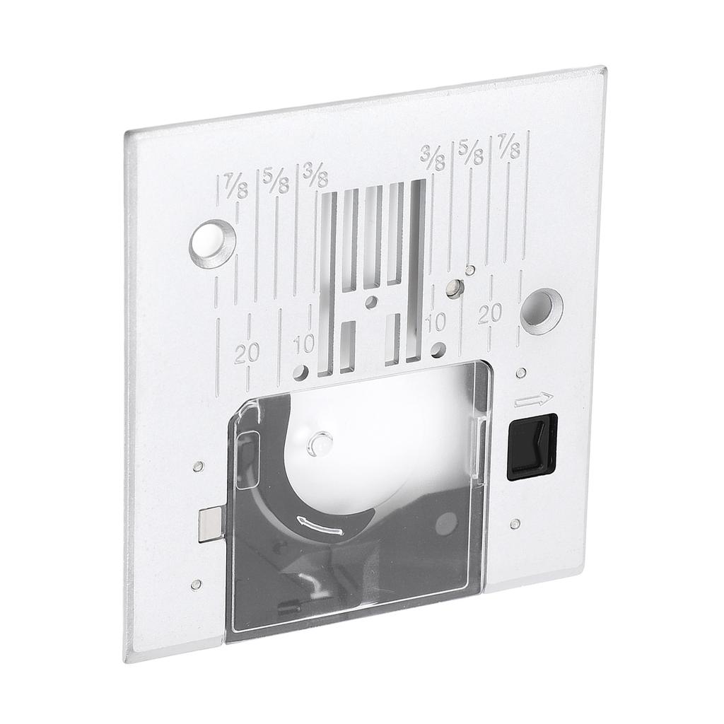 Straight Stitch Needle Plate Replacement Steel Throat Plate with Transparent Cover for Passport 2.0 