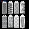 FAIS DU Plastic Cake Stencils Template Cake Embossing Folder DIY Cake Leaf Shape Pattern Craft Template Molds Stamp Stencils
