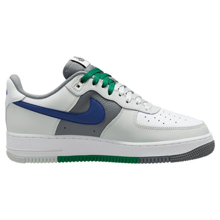 Nike Air Force 1 07 LV8 Split - Light Silver Deep Royal Homme Baskets Gris Blanc Fumée-Gris FD2592-001