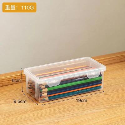 Large Capacity Stationery Box Case Transparent Storage Pencil Marker Pen Stationery Holder for Office School Desktop Organizer