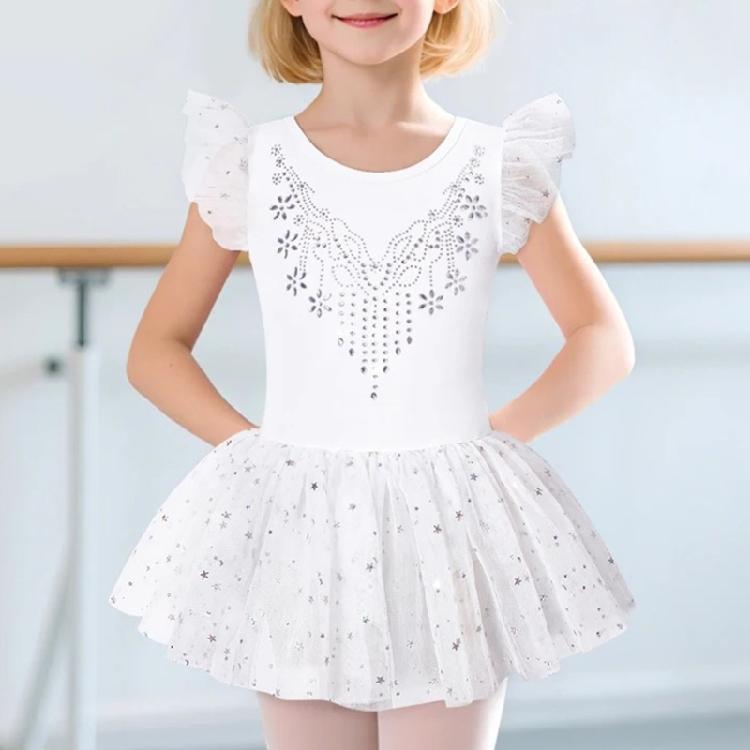 Ballet Performances Wear Leotard Comfortable Girls Dance Dress Glittering Sequins for Childrens Dance Gymnastics