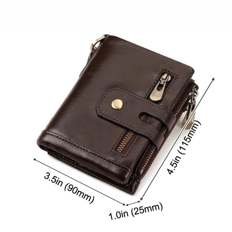 Man Wallet Coin Purse Small Mini Card Holder Chain Portomonee Male Walet Pocket