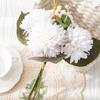 Artificial Flowers 6 Branches Bulbous Chrysanthemum Hydrangea Eucalyptus Leaves Silks Valentine Wedding Bouquet Home Decora Yard