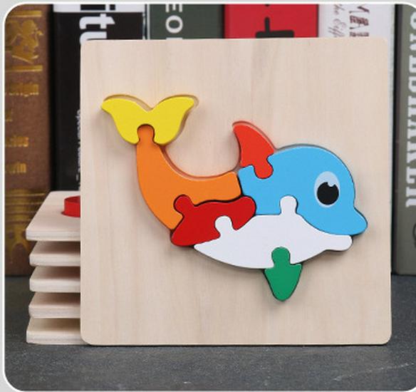 Wooden 3D Puzzle for Toddlers (1-3 Years) - Early Education & Intellectual Development Toy for Boys and Girls