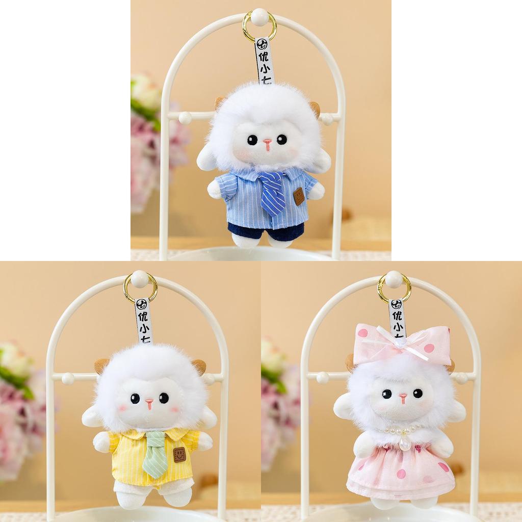 Cute Sheep Plush Keychain With Cartoon Design For Bag Decoration And Gifts