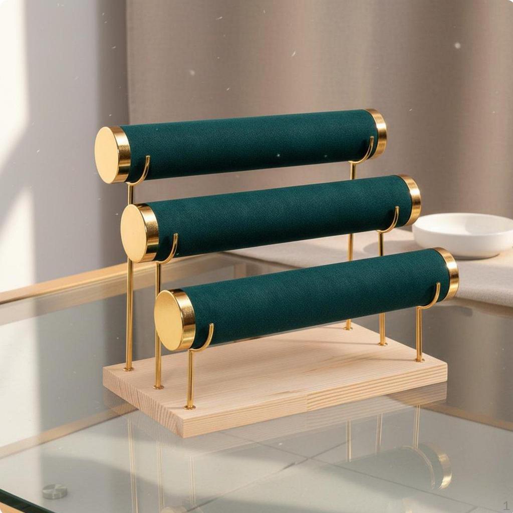 3 Tier Bracelet Holder Minimalist Design Bar Organizer Detachable Rods Bangle Watch