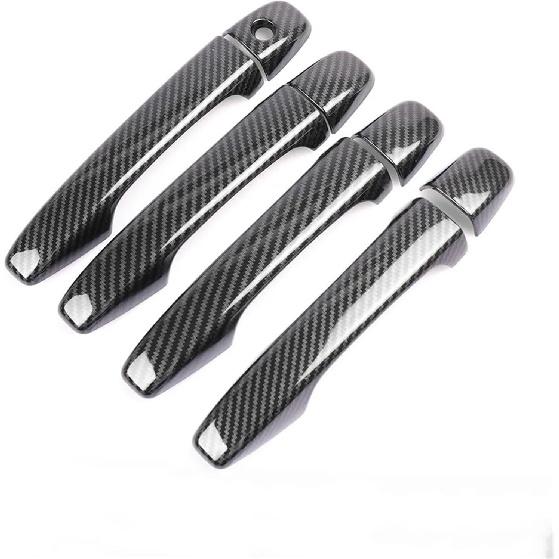 Compatible with Subaru WRX WRX STI 2015 2016 2017 2018 2019 2020 Carbon Fiber Car Door Handle Cover Pad Sticker Overlay(Carbon Fibre)