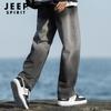 JEEP SPIRIT Men's Loose Fit Straight Leg Jeans