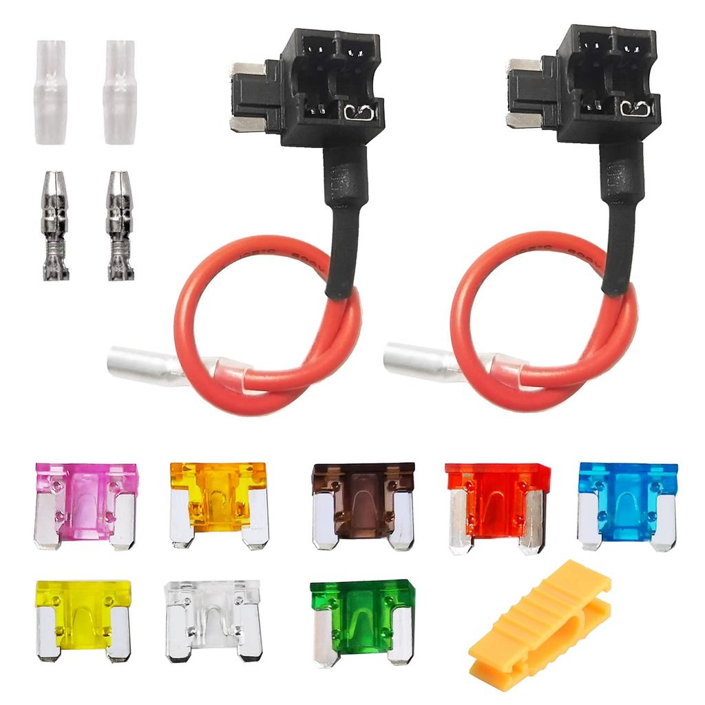 DanYun 2pcs Flat Low Profile Fuse Holder Flat Fuse Holder Fuse Holder Power Removal