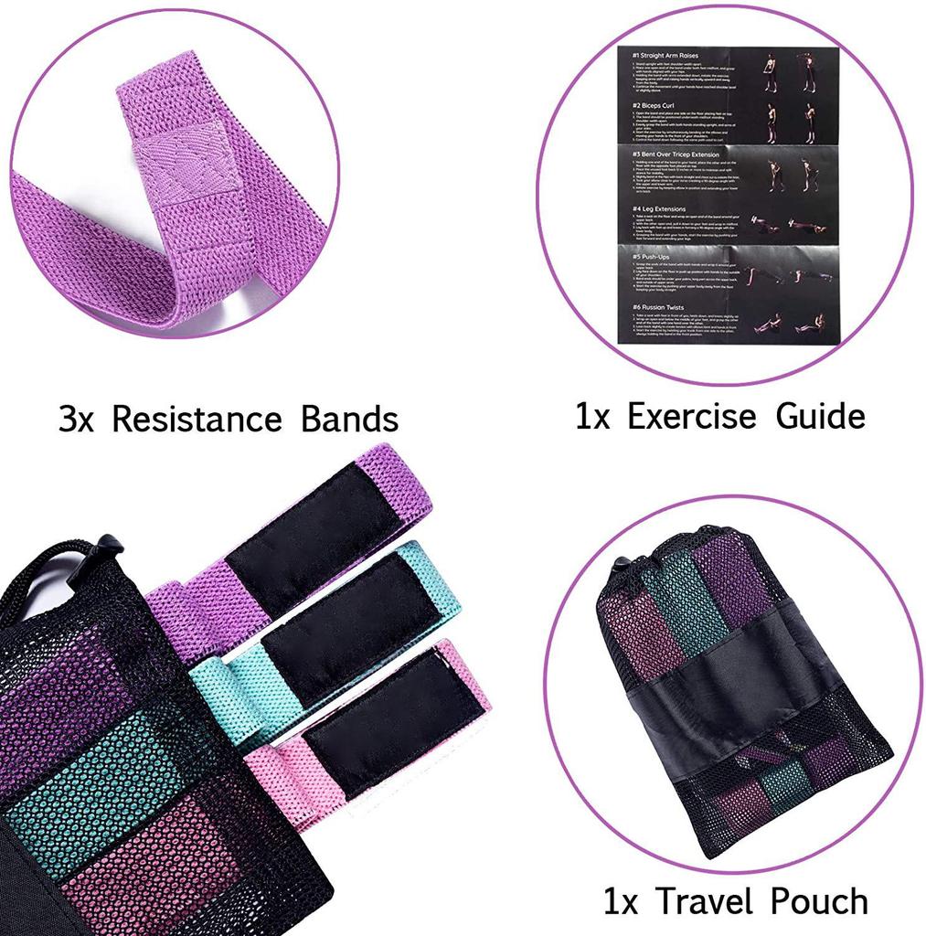 Yoga Resistance Bands: Elastic Hip Rings for Men & Women - Strength Training & Squat Support with Multiple Resistance Levels