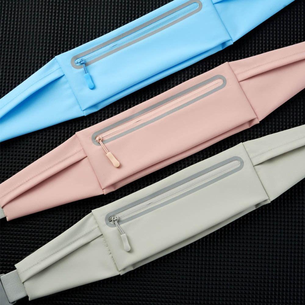 With Bottle Holder Running Belt Multi-function Waterproof Fanny Pack Lightweight Invisible Close Waist Pack Bag Outdoor Riding