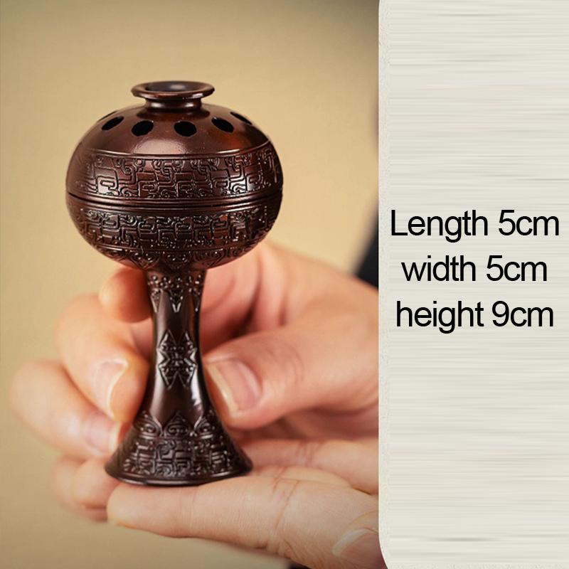 

Creative Mini Aromatherapy Furnace, Home Indoor Zen Tea Ceremony Decoration, Chinese style Metal Shape Small Incense Burner, 1Pc