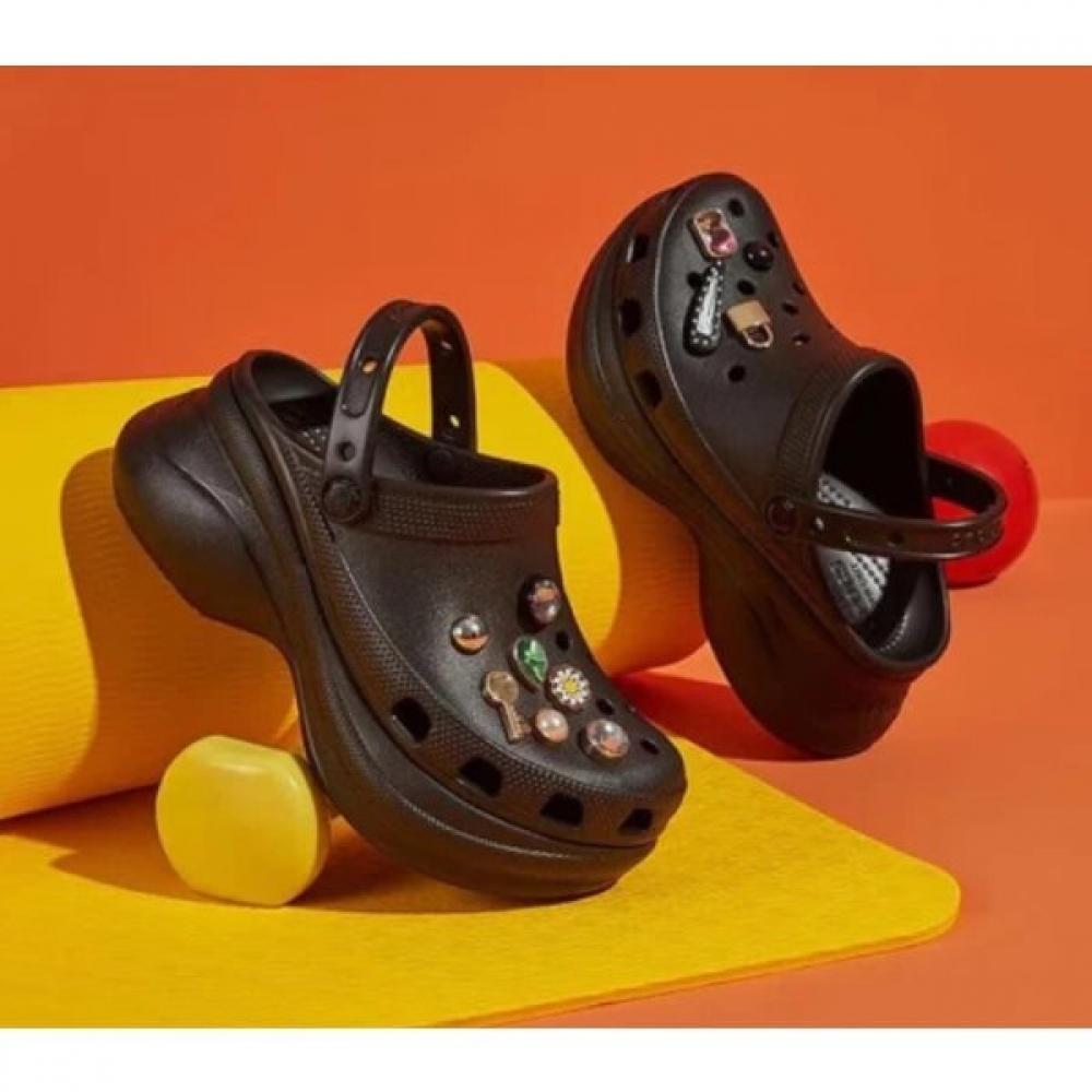 CrocS Women S Bay Clog Sandal Slipper Platform Black 206302 001