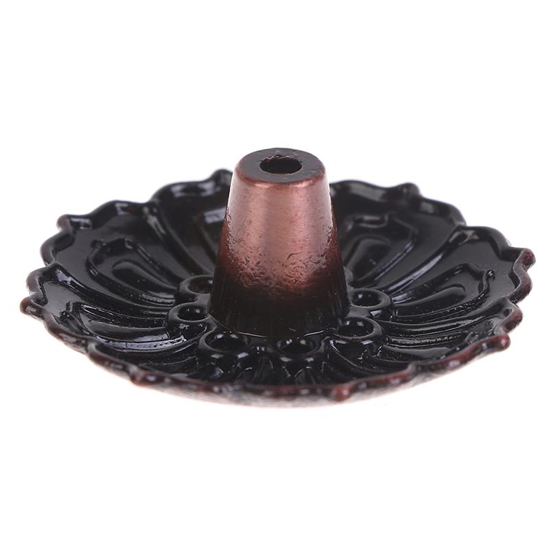 Hot sale 1PC Alloy Incense Burner Stick Holder Plate Buddhism Lotus Censer Bronze Nasturtium Incense Burner 12 Styles