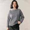 Women's Thickened Cashmere Raglan Sweater: Double-Layer, Loose Fit, Round Neck, Fashionable Knitted Base Layer, Lazy Style