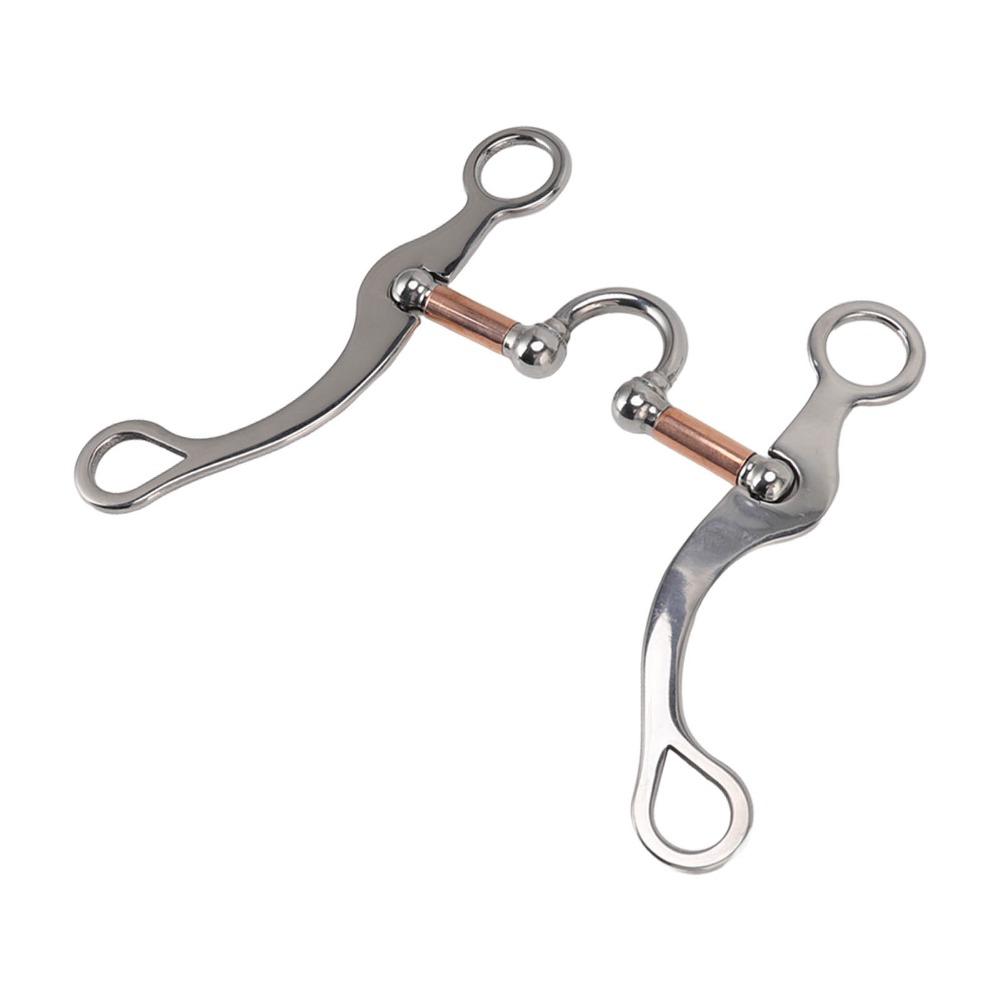 Rose Gold Plated Horse Snaffle Bit Stainless Steel Equestrian Equipment  Artificial Horse Farms