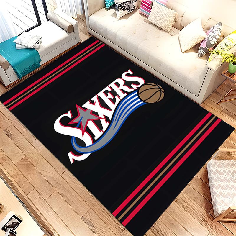 Philadelphia 76ers (14) Rug Suitable For Living Rooms Bedrooms Computer Rooms Dining Areas And Placement Under Tables And Chairs Also An Ideal Choice 