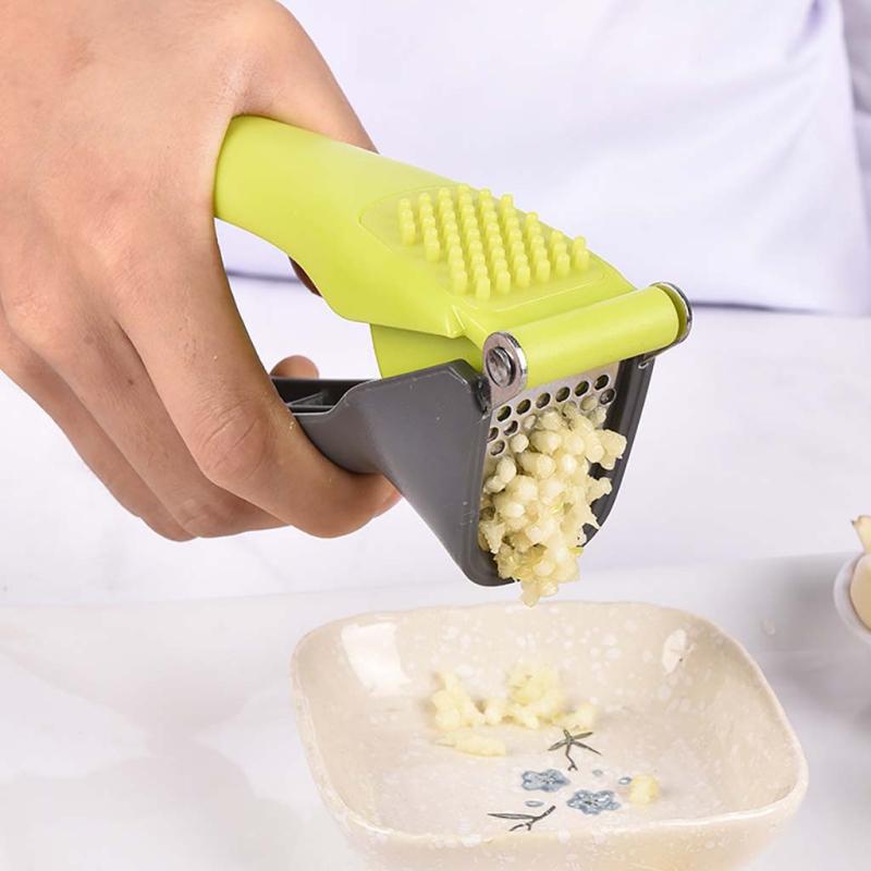 Stainless Steel Garlic Press Crusher Multifunction Handheld Ginger Garlic Mincer Home Cooking Vegetables Squeezer Masher Tools