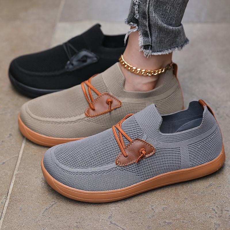 Men's Wide Footed Shoes Anti Slip Walking Sports Shoes Lightweight and Breathable One Foot Running Shoe Fitness Tennis Shoes