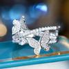New European and American Butterfly Multi layer Design Ring Fresh, Sweet, High end Elegant temperament Jewelry Accessories