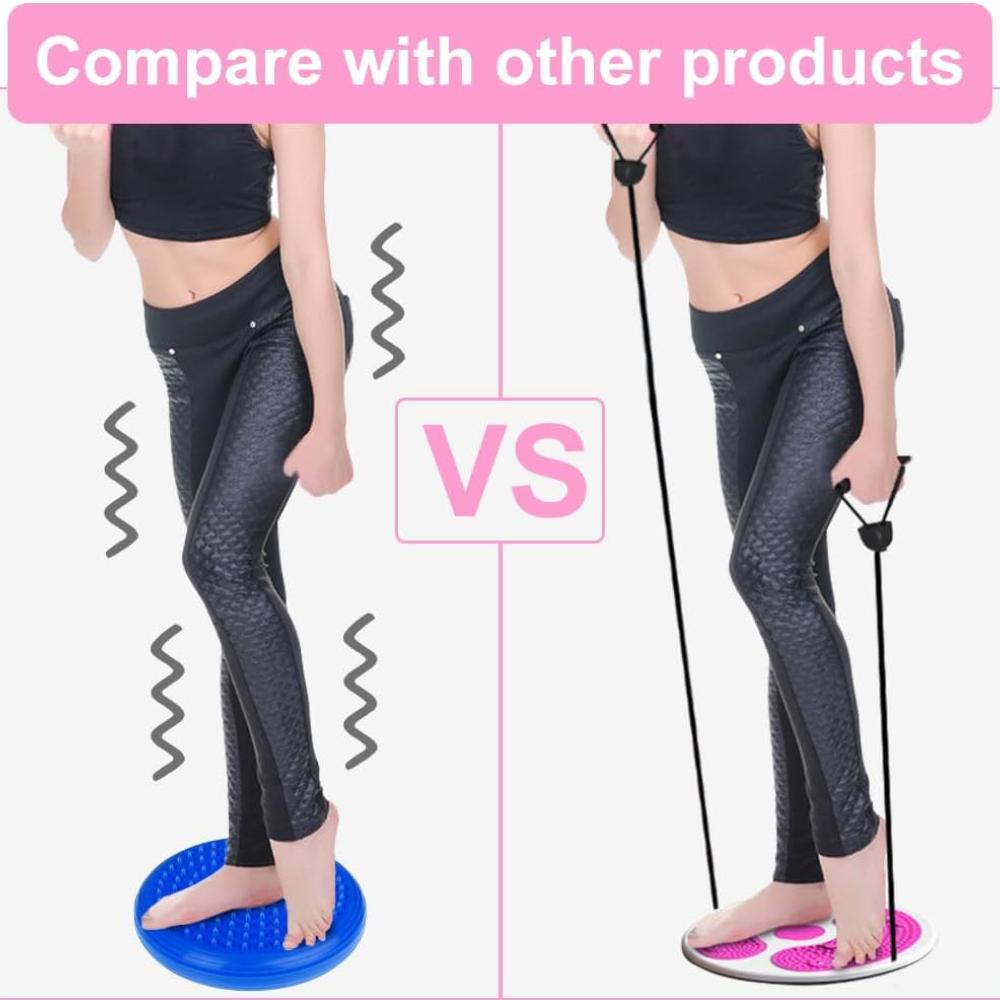 Waist Disc Balance Board with Drawstring Waist Whisper Body Shaping Waist Twis-ting Disc Fitness Turntable Waist Wriggling Plate for Home Workout