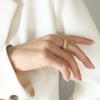 Retro Sun & Moon Zircon Ring: 18K Gold-Plated Titanium Steel for Men & Women