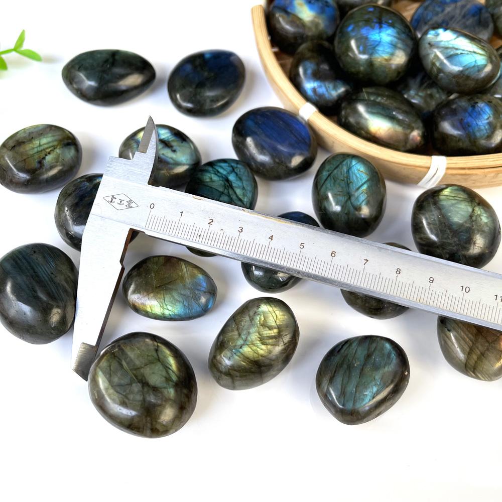 Polished Labradorite Stones Natural Blue Flash Tumbled Crystals for Home Decor Gift