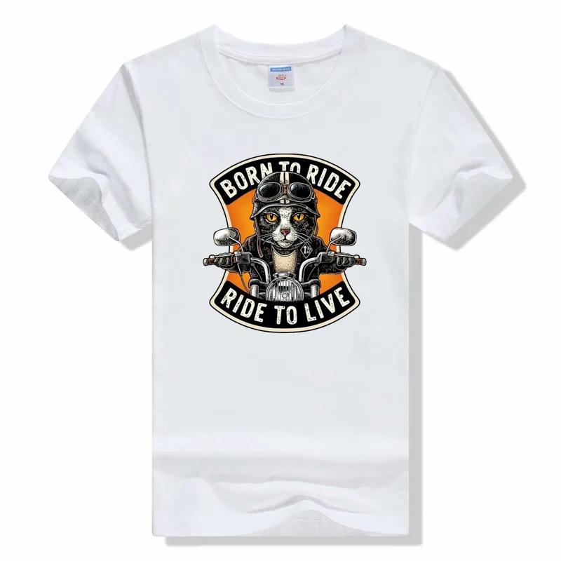 UnisexVintage Motorcycle USA T Shirt Heavy Metal Tees Crew Collar Top Cotton Retro T-Shirt fashion short sleeved t shirt