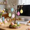 24pcs Easter Hanging Eggs Colorful Plastic Eggs Ornaments For DIY Easter Tree Decor Crafts Party Home Decor