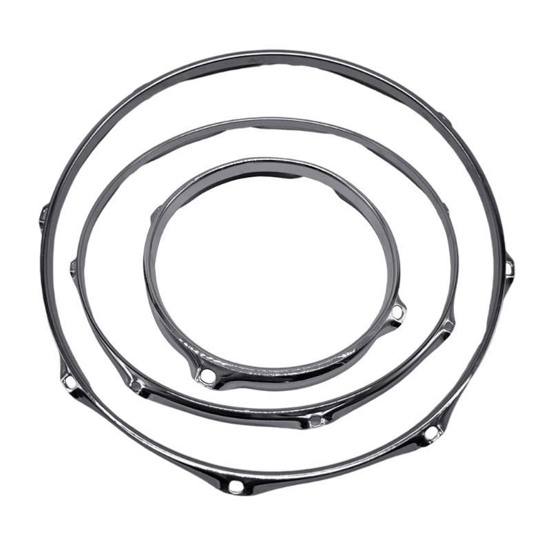 1,2 mm starker, silberner Trommelreifen aus schwerer Aluminiumlegierung für professionelle Schlagzeugsets