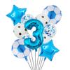 1 rinkinys helio folijos globos futbolo balionai gimtadienio vakarėlio dekoracijos vaikams berniukui 32 colių žalio numerio kamuoliuko futbolo sporto reikmenys 
