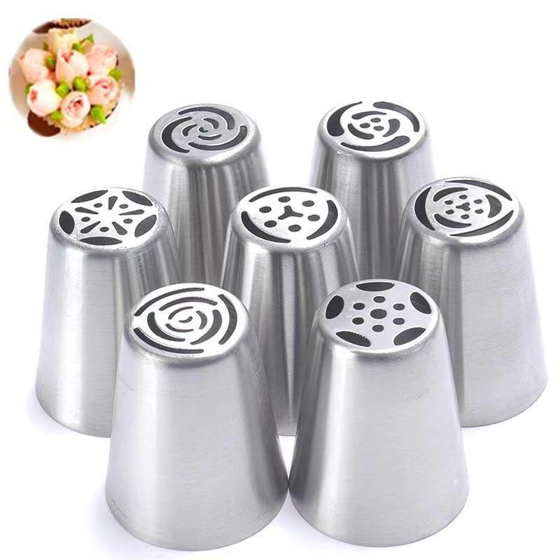 27-Piece Russian Piping Tip Set with Icing Nozzles & Cake Decorating Bags