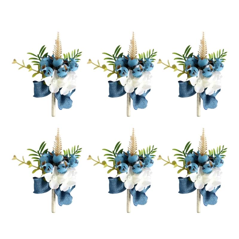 

6Pcs Berries Boutonniere for Bride Grooms, Artificial Berries Boutonniere for Prom Suit Wedding Dress Flower Decoration 1