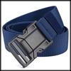 [White Fang] Nylon Buckle Belt, Casual, Lightweight, Outdoor, Tactical, Work Pants, Men's BTA397 (Black)