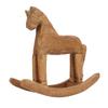 Rocking Horse Decor Handcrafted Pine Horse Ornaments Wooden Horse Toy for Bedside Table Bookrack