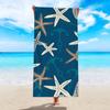 1 Stück Strandtuch mit Ozean-Elementen, Seestern, Bootsanker, Reise-Schwimmbad-Yoga-Fitness-Übungstuch