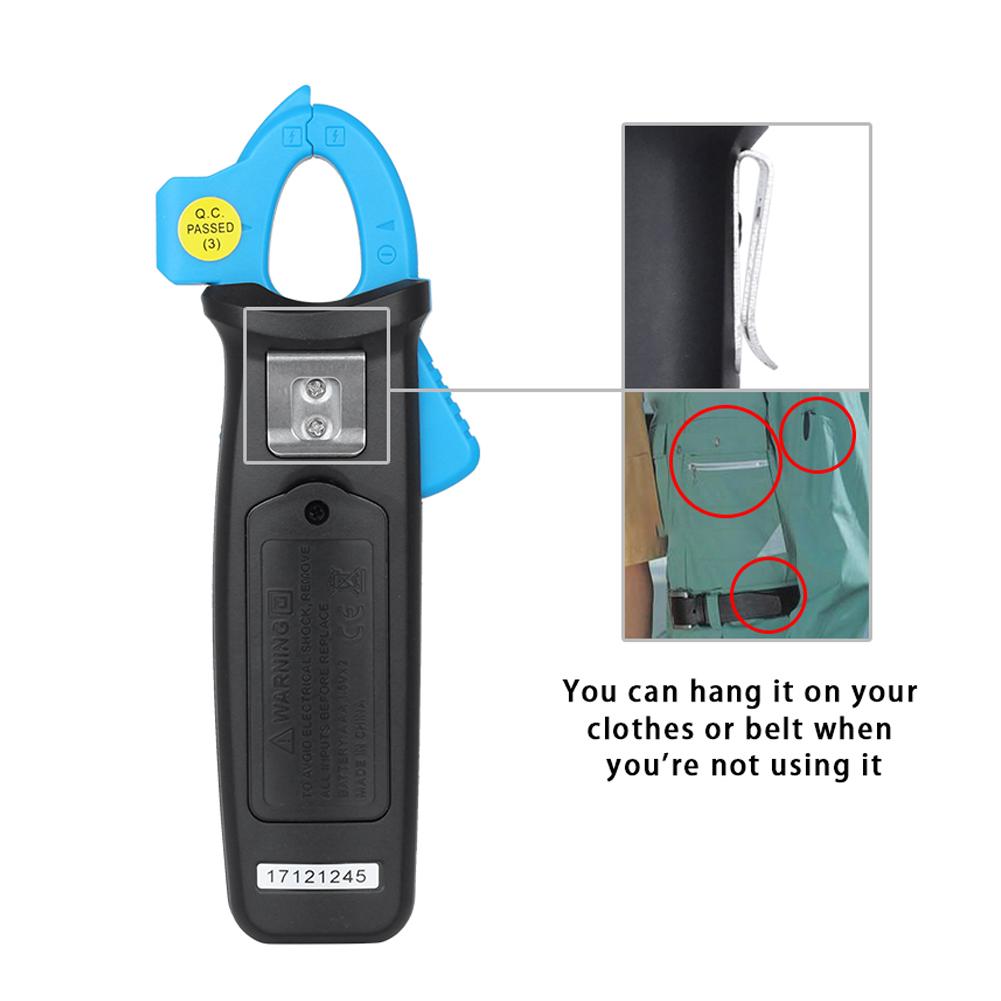 1pc Digital Clamp Multimeter AC DC Voltage Current Resistance Temperature Tester 6000Count