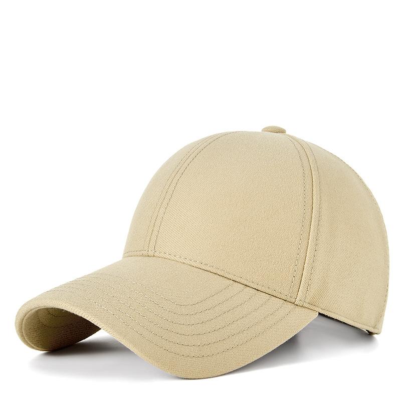 

New spring and autumn woolen baseball cap middle boss head circumference warm cap outdoor riding camping windproof hat M（56-58cm） верблюд