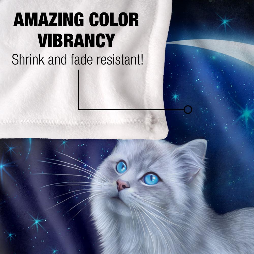 JQ Licensing En Silky Cat & Moon Supersoft Blanket