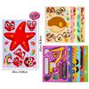 6Sheet/Lot Cartoon Face Change Sticker Marine Animal Vehicle Styles Colorful Shape Cognition Festival Party Carnival Gift QC-ZYF