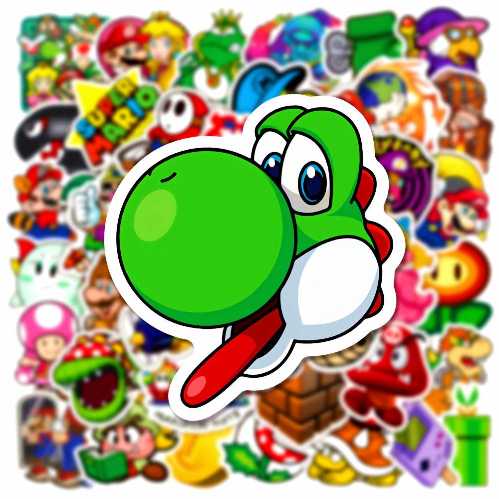 100PCS Classic Game Super Mario Sticker Toys Graffiti Decals Laptop Luggage Skateboard Waterproof Sticker Kid Toy