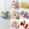 Artificial Butterfly Orchid Flower 6 Heads Blooms Faux Silk Flower Branch with Stem for Wedding Home Office Party Hotel Decoration