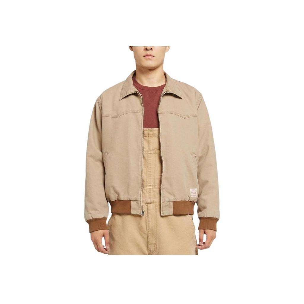 Levis Workwear Casual Loose Fashion Long Sleeve Denim Jacket Men jackets Light-Brown A8583-0004