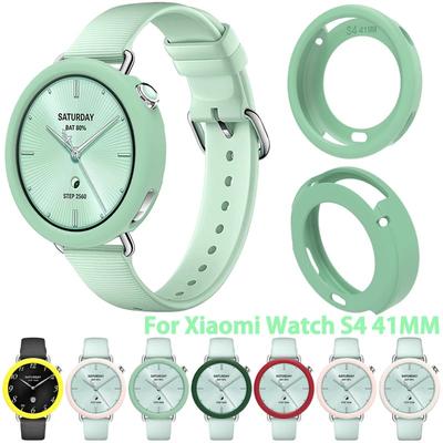 Silicone Case Protective Cover For Xiaomi Watch S4 41MM Full Body Soft Tpu Full Cover Hollow Casing