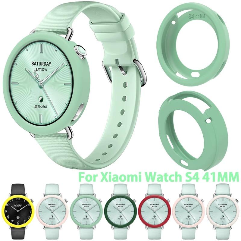 Silicone Case Protective Cover For Xiaomi Watch S4 41MM Full Body Soft Tpu Full Cover Hollow Casing